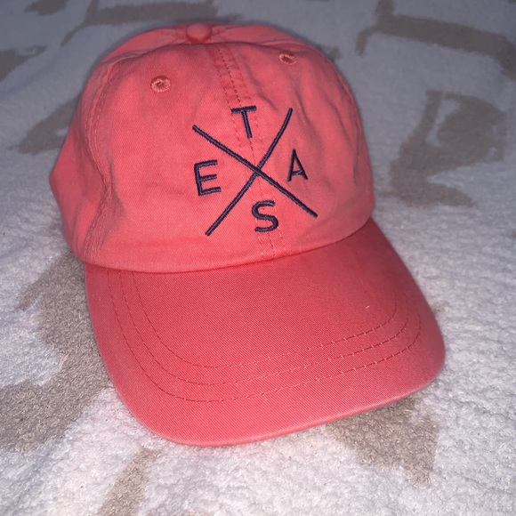 Texas Baseball Hat (Salmon/Coral color) one size fits all - Picture 2 of 9